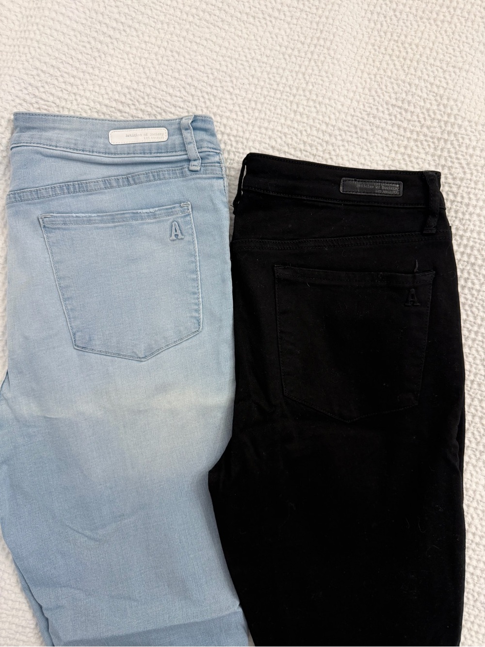 Articles Of Society Two-Pack Skinny Jeans in Light Blue & Black